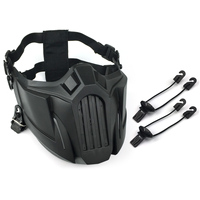Masque tactique demi-visage réglable avec sangle de protection buccale pour sports CS et équipement de sécurité