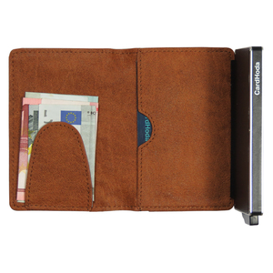 Short <b>Slim</b> Aluminum Wallet Money Clip Open Closure Business <b>Card</b> <b>Holder</b> Nylon Lining Anti-Theft RFID Blocking Pop Credit <b>Card</b> - Product Image 2
