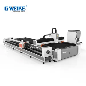 Gweike الليزر آلة قطع أنبوب ورقة ماكينة قطع بألياف الليزر 1500w IPG Gweike الليزر