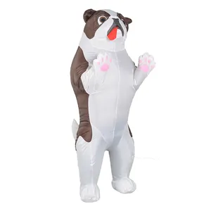 Hot Selling Adult Size Anime Cosplay Polyester Fabric Inflatable Bulldog Mascot Costume For Christmas