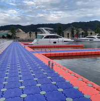 Plateforme flottante en HDPE durable Botai pour aquaculture, 500x500x400mm, ponton à piston, protection UV, étanche