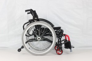 Silla de Ruedas Manual Ligera, Silla de Ruedas Manual con Función de Bipedestación, Asiento Tipo Mochila con Cinturones de Seguridad, Precio de Fábrica - Product Image 4