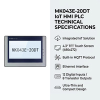 Panneau tactile capacitif IoT HMI MK043E-20DT tout-en-un 4,3 pouces avec PLC intégré, Ethernet, MQTT et calcul en périphérie intelligent
