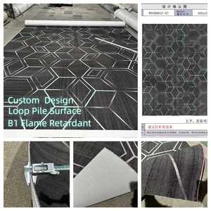 Popüler Tam Kaplama Döngü Tüylü Baskılı Halı Özel Tasarım Arcade Bar Ofis Otel %100 Polyester Yanmaz Aşınmaya Dayanıklı - Product Image 3