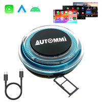 AUTOMMI - Caja de Navegación GPS Inalámbrica para Automóvil con CarPlay y Android Auto, WiFi Integrado, 4G, 64 GB, Radio con IA, Android 13