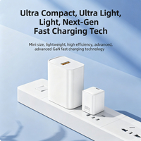 Cargador Rápido GaN de 30W con Puerto Único PD 3.0 PPS USB C, Enchufe para EE. UU., UE, Reino Unido y China, para iPad, Laptop y Teléfonos 16, 15, 14 Pro Max