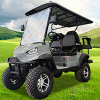 Voiturette de golf électrique classique 4 places 48V avec contrôleur, batterie au lithium, châssis en aluminium, tout-terrain, autonomie de 90 km