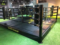 Ring de boxe pliable portable personnalisé pour entraînement de compétition, en acier et cuir PVC, forme carrée, équipement de boxe en gros