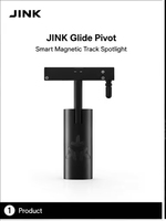 Spot LED magnétique intelligent JINK Glide Pivot en aluminium moderne à rail, CRI90, couleurs fidèles