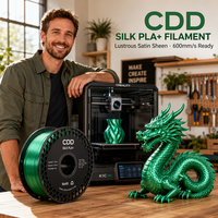 Filament PLA Soie CDD 1,75 mm, surface brillante pour modèles et artisanat, compatible avec les imprimantes 3D Bambu Lab, directement de l'usine
