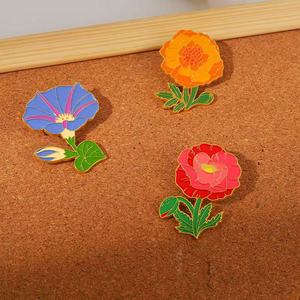 Venta caliente exquisito broche de flor creativa Anti-Go artesanías de Metal desnudo para bolso abrigo accesorios planta aleación insignia decorativa - Product Image 4