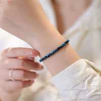 Nouveauté : Bracelet d'amitié en perles d'opale de 4 mm, bracelet en pierre d'œil de tigre bleu naturel pour cadeau