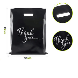 Custom Logo Bags Bag Custom With Logo Plastic Die Cut Bags Clothing Pink Plastic Thank You Shopping Bag