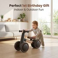 Trottinette d'équilibre professionnelle à 4 roues pour enfants, silencieuse, en EVA, trotteur pour bébé, vélo d'apprentissage, anti-retournement, porteur pour tout-petits