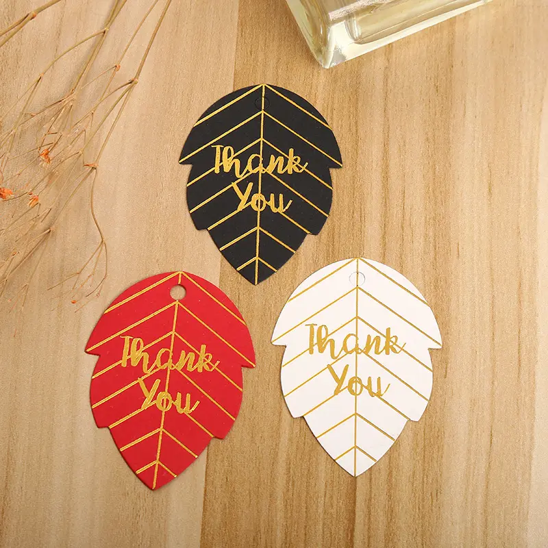 Hot sale High-end Factory Clothing Recycled cake gift store Custom leaf pattern Brand Name Logo Garment Paper Hang Tags