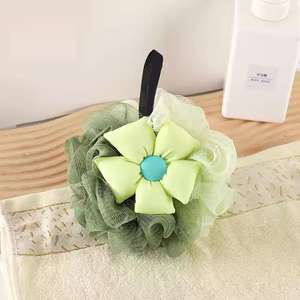 Mignon grand épurateur de corps en maille PE bicolore belle éponge de bain exfoliante en forme de fleur boule de douche double couleur <span class=keywords><strong>Loufa</strong></span> <span class=keywords><strong>Loufa</strong></span> - Product Image 6