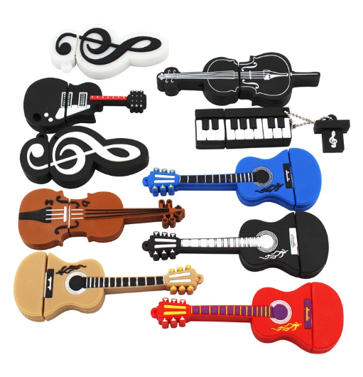 Cartoon 64GB Cute Musical Instrument Guitar Violin USB Flash Drive 2GB 4GB 8GB 16GB 32GB 64GB Pendrive USB 2.0 Usb Stick