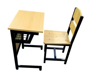 菲律宾学校课桌椅套装学校家具教室学生塑料木制课桌椅套装