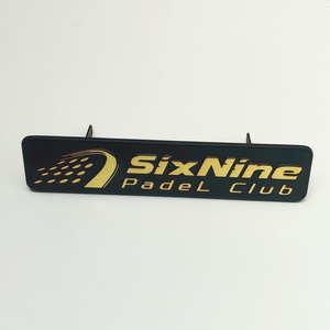 Custom Zinc Alloy Die Casting Gold Plated Engraved Logo Plated Metal Pins Sports Travel Bag Badges Nameplates <strong>Armour</strong> - Product Image 2