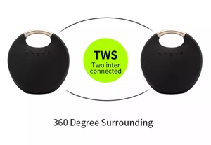 Altavoz Bluetooth inalámbrico con impresión de madera, tela portátil, nuevo estilo, a la moda - Product Image 5
