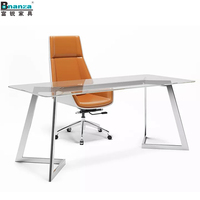 Chaise pivotante en cuir orange moderne pour bureau