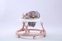 Déambulateur multifonction réglable anti-basculement et anti-jambes en O pour bébé, poussette pliable pour apprendre à marcher