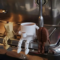 XR Coffee Buddy Gelenkige Schreibtischfigur 3D-Gedruckte Plastik-Kaffee-Ecke Mini-Statue für Schwangerschaft