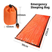 Sac de couchage chaud en film d'aluminium PE pour l'extérieur, sac de couchage d'urgence de survie, sac thermique pour la randonnée et le camping.