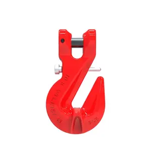 Alloy Hook Hot Sell G80 Forged Alloy Steel Clevis Chain Grab Hook With Safety Pin For Lifting Rigging Chain Hook