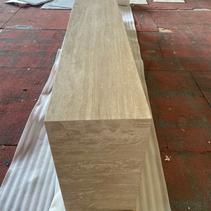 Mesa de consola de travertino para decoración del hogar, mesa de centro nórdica moderna con forma de arco de entrada, mesas de consola de decoración de mármol travertino - Product Image 5