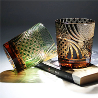 Verres à whisky XO en verre nuage découpé à la main de style japonais