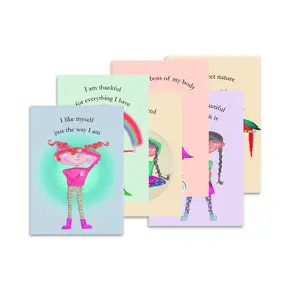 Carte de jeu d'impression professionnelle positive pour enfants, cartes d'affirmation pour enfants