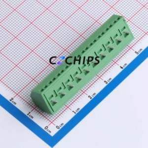 DB127S-5.08-10P-GN-S Screw Terminal Block Through hole Component (THT),P=5.08mm Connector 1x10P 5.08mm Green Through Hole - Product Image 2