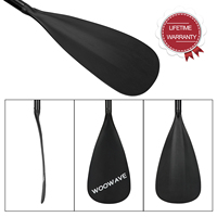 Woowave 3 pièces SUP Paddle Board bateau pagaie en fibre de carbone pagaie à arbre réglable Kayak pagaie pour Kayak de pêche, Kayak de mer