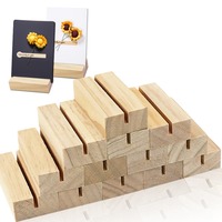 Tempat Kartu Kayu Setengah Lingkaran Alas Kayu Solid Untuk Pajangan Foto di Meja, Kertas Catatan, dan Dekorasi Kartu Kecil