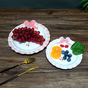 Juego <span class=keywords><strong>de</strong></span> Vajilla <span class=keywords><strong>de</strong></span> Porcelana Moderna con Relieve 3D Personalizado, Juego <span class=keywords><strong>de</strong></span> Vajilla <span class=keywords><strong>de</strong></span> Cerámica Rosa, Bonito y Original para Regalo - Product Image 3