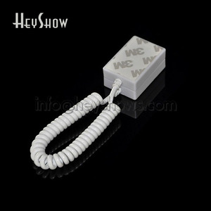 Điện Thoại Chống Trộm Hiển Thị Chủ Trắng Điện Thoại Di Động An Ninh Đứng Cầm Tay Vuông Hình Bầu Dục Có Thể Thu Vào Mùa Xuân Kéo Thiết Bị Cho Các Cửa Hàng - Product Image 2