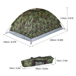 Tente de Camping Portable, simple couche, pour 1 à 2 personnes, avec <span class=keywords><strong>sac</strong></span> à <span class=keywords><strong>main</strong></span>, randonnée, voyage, <span class=keywords><strong>sac</strong></span> à dos léger - Product Image 4
