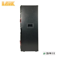 Altavoces de escenario de alta gama Laix DS-8 con caja de madera, luz LED, doble woofer de 12 pulgadas, 120W+120W, potentes, para cine en casa y audio estéreo.