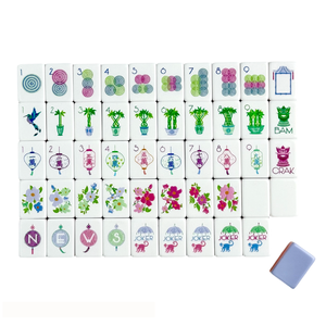 Juego <span class=keywords><strong>de</strong></span> Fichas <span class=keywords><strong>de</strong></span> Mahjong Americanas <span class=keywords><strong>de</strong></span> Lujo en Coral y Rosa Suave, 160 Fichas Estándar <span class=keywords><strong>de</strong></span> <span class=keywords><strong>Cuatro</strong></span> Capas <span class=keywords><strong>de</strong></span> Acrílico con Diseño Floral Grabado para Juego <span class=keywords><strong>de</strong></span> <span class=keywords><strong>Ajedrez</strong></span> - Product Image 6