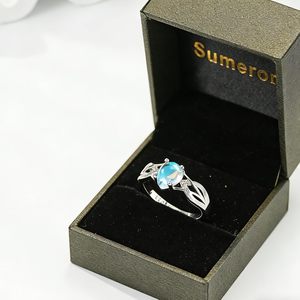 Anillo de Compromiso de Ópalo Pera, Plata de Ley 925, Diamantes Pavé, Nudo Infinito, Joyería Fina Romántica para Mujer - Product Image 5