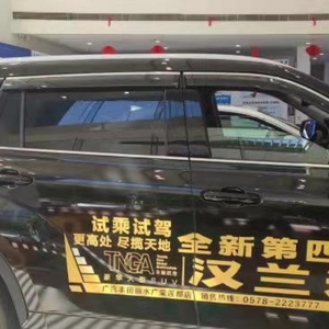 6 pièces Pare-pluie pour TOYOTA HIGHLANDER 2020/2022, visière de fenêtre de voiture, déflecteur de vent pour pare-brise - Product Image 2