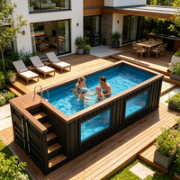 Piscines conteneurs haut de gamme : Solution de piscine portable extérieure pour projets résidentiels et commerciaux