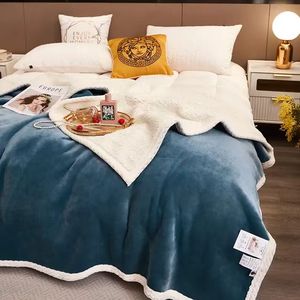 Manta de cama de terciopelo de leche gruesa para las cuatro estaciones de Color sólido de alta calidad, <span class=keywords><strong>colcha</strong></span> de viaje y siesta de aire acondicionado - Product Image 2