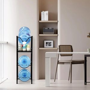 Support de rangement <span class=keywords><strong>3</strong></span> niveaux pour bouteilles d'eau de 5 gallons, étagère détachable pour distributeur d'eau, organisateur de seaux sur pied - Product Image 3