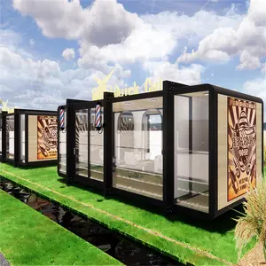 Luxury prefab homes wood villa portable modular reception coffee shop bar house