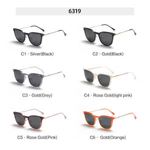 Gafas de Sol de Estilo Europeo Americano para Mujer, Montura Dorada, Lentes Polarizadas UV400 Antideslumbrantes, Diseño de Mariposa de Acero Inoxidable - Product Image 2