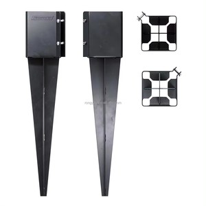 Piquets en acier de qualité industrielle résistants aux intempéries pour clôtures, boîtes aux lettres, terrasses et supports de treillis - Ancrage personnalisable OEM pour poteaux en bois - Product Image 3