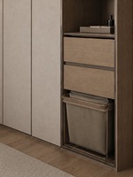 Armoire intégrée pour toute la maison, placard sur mesure avec tiroirs et étagères ouvertes