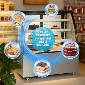 Máy làm lạnh tủ lạnh hiển thị bánh đôi cửa kính bánh Showcase lạnh hiển thị cho trung tâm mua sắm - Product Image 5
